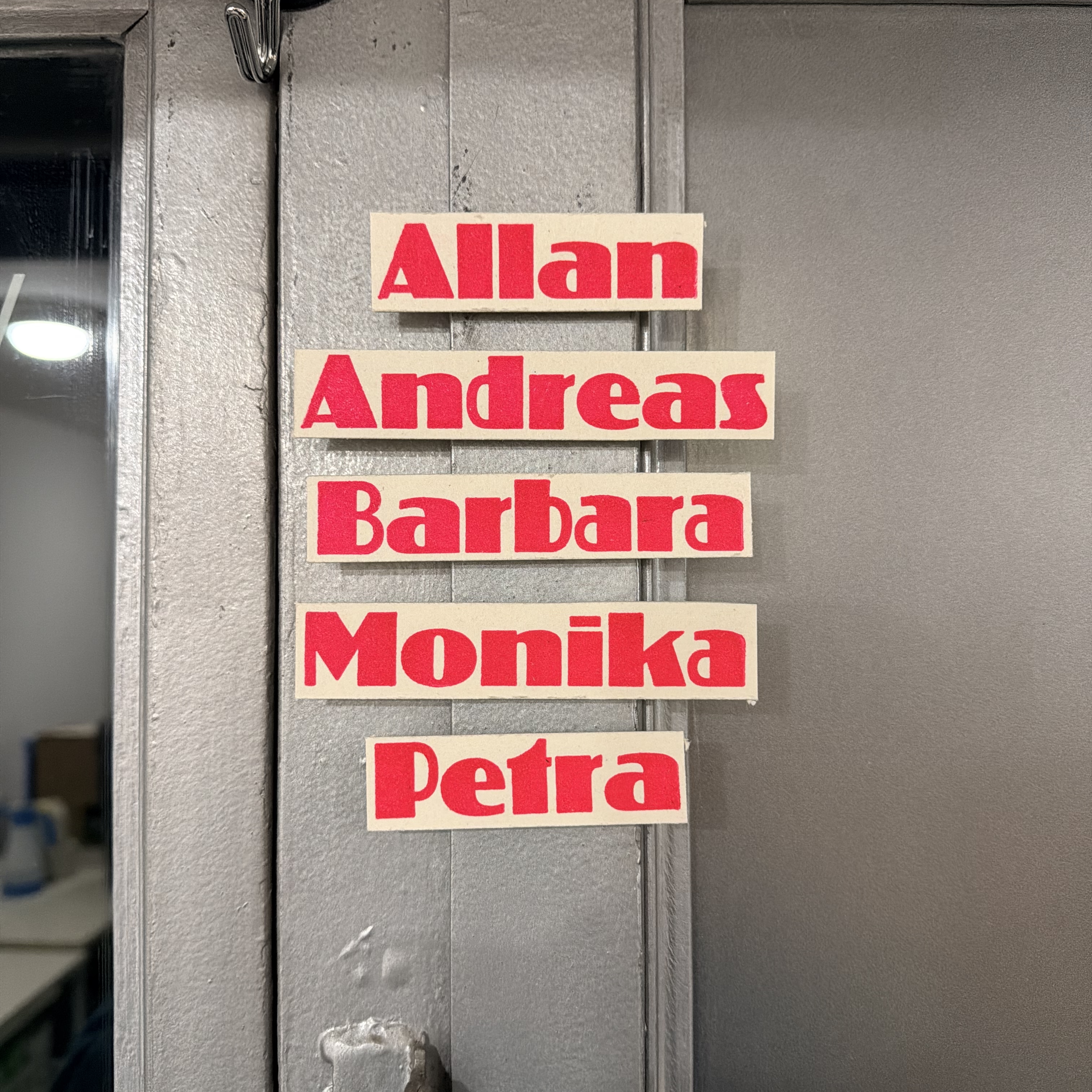 Namenschilder magnetisch