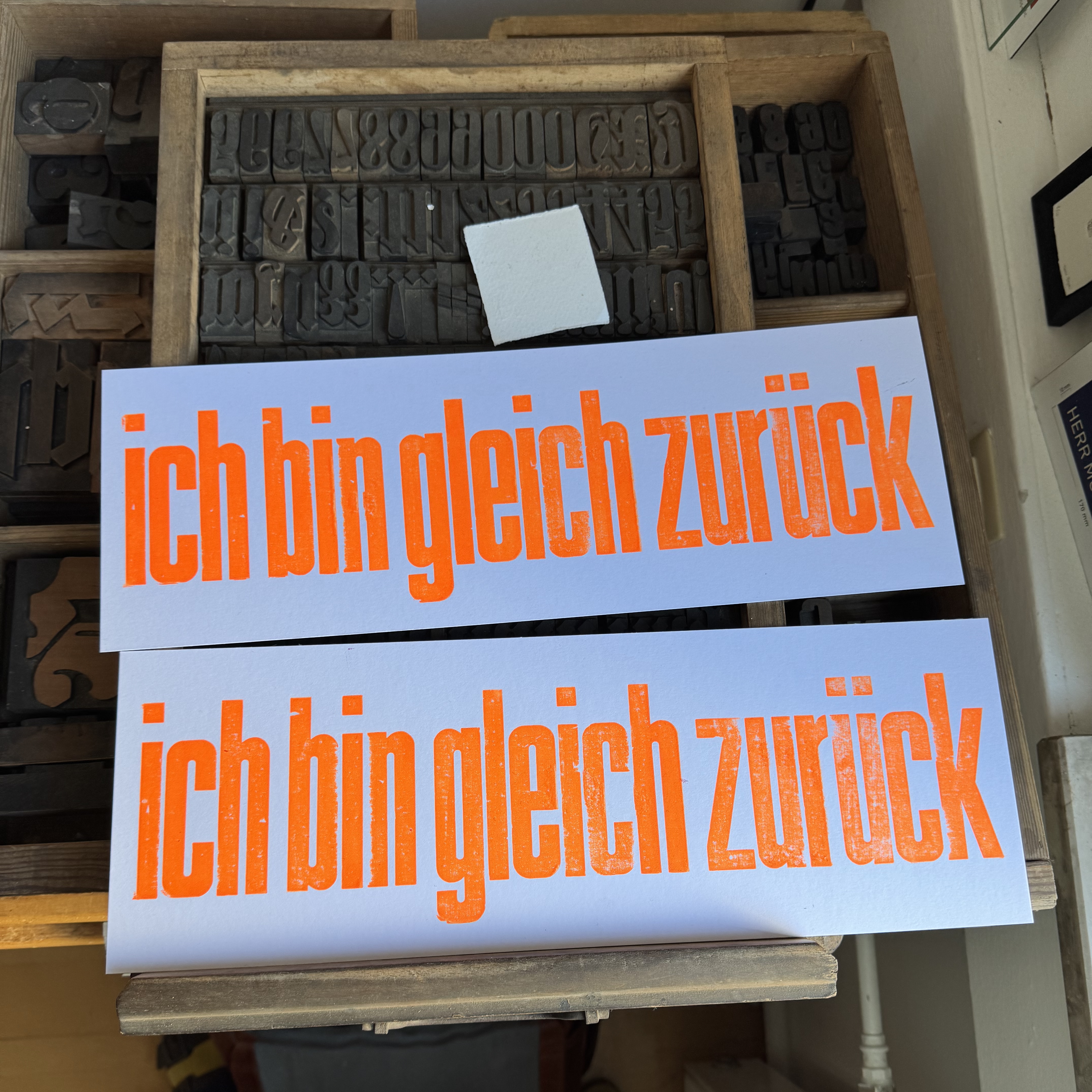 Ich bin gleich zurück